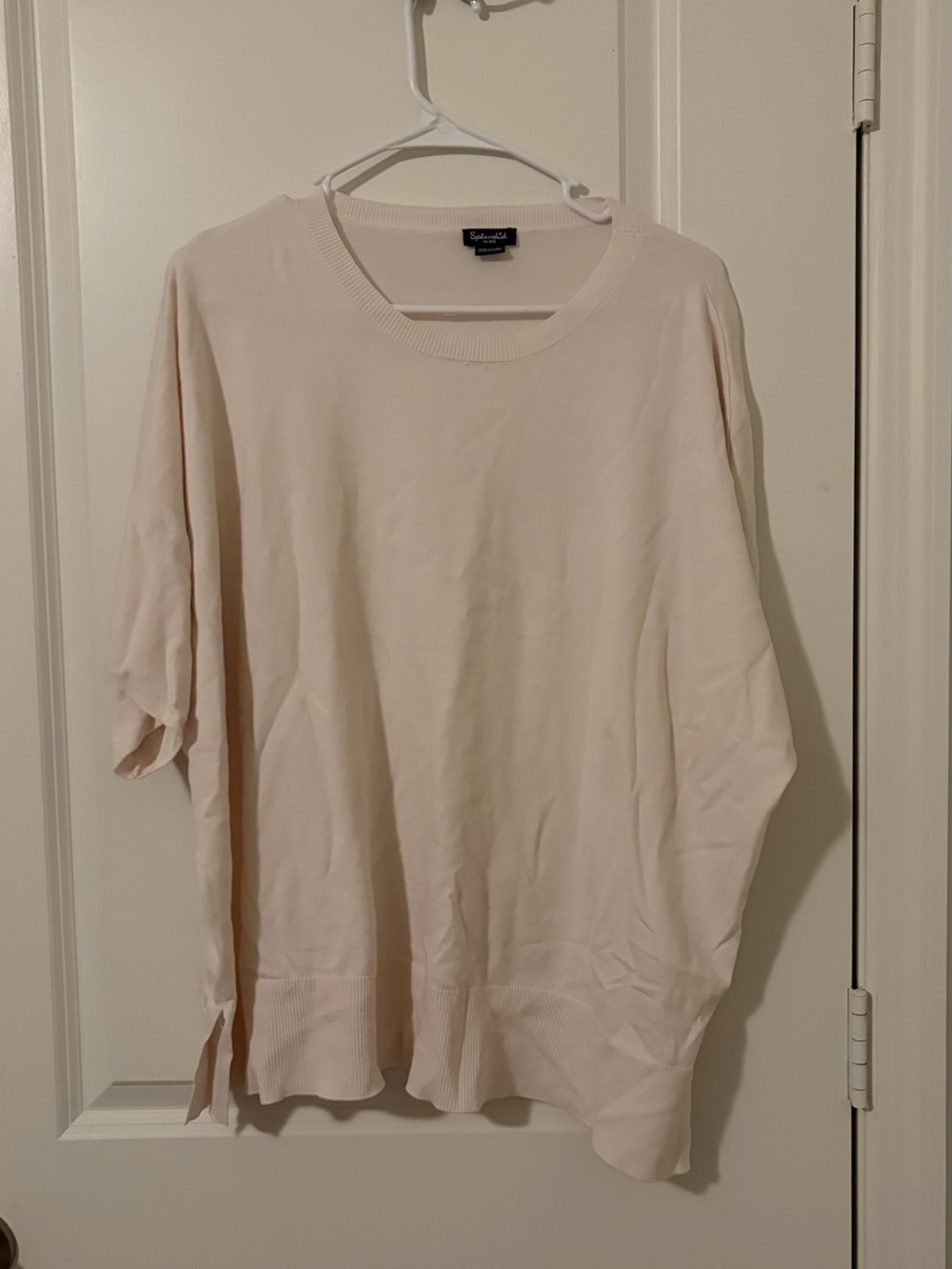 Splendid Cream Short-Sleeve Lightweight Sweatshirt
